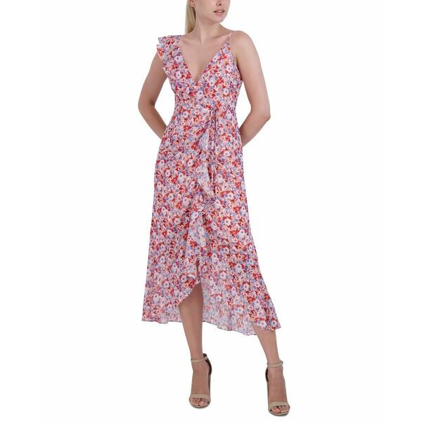 ランドリーバイシェリーシーガル ワンピース トップス レディース Women's Printed Hi-Low Ruffled Faux-Wrap Dress Painterly Floral｜asty-shop2｜02