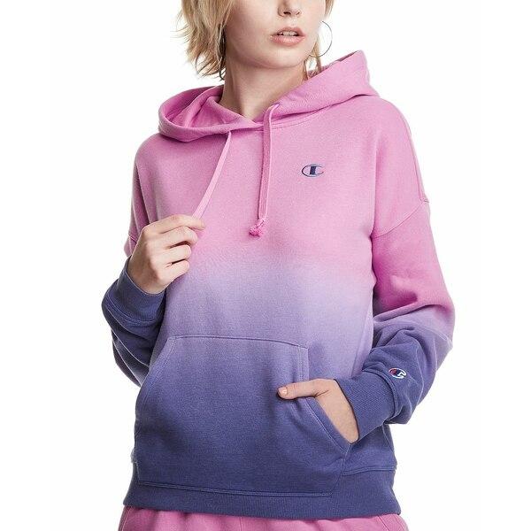 通販でクリスマス レディース アウター パーカー スウェットシャツ チャンピオン Women S Orchid Paper Dye Dip Hoodie Relaxed Dip Dyed パーカー サイズ L Panero Shop