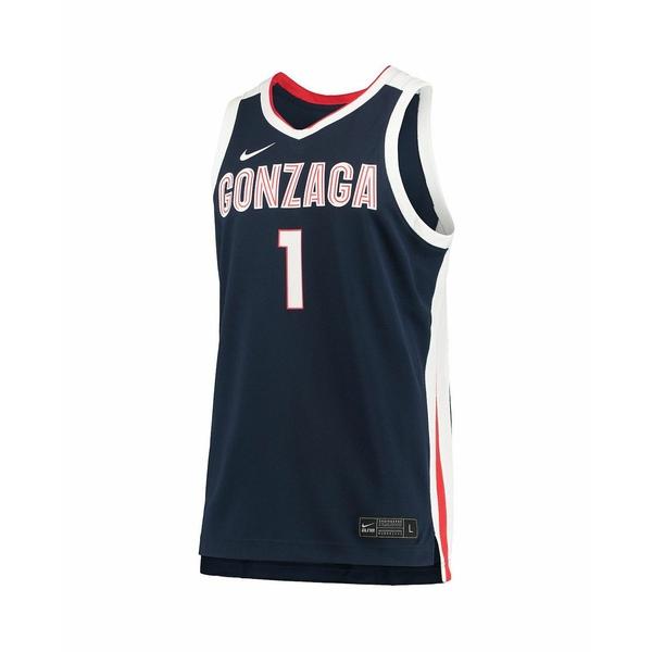 ナイキ Tシャツ トップス レディース Men's #1 Navy Gonzaga Bulldogs Replica Basketball Jersey Navy｜asty-shop2｜02