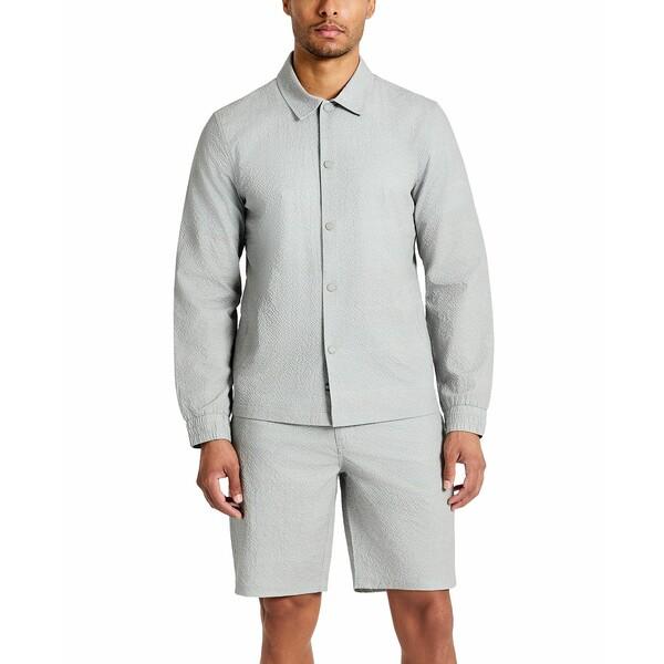 ケネスコール ジャケット＆ブルゾン アウター メンズ Men's 4-Way Stretch Water-Resistant Printed Seersucker Shirt Jacket Grey｜asty-shop2｜03