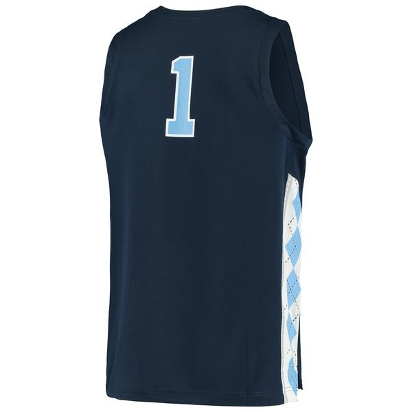 ジョーダン ユニフォーム トップス メンズ #1 North Carolina Tar Heels Jordan Brand Unisex Replica Basketball Jersey Navy｜asty-shop2｜03