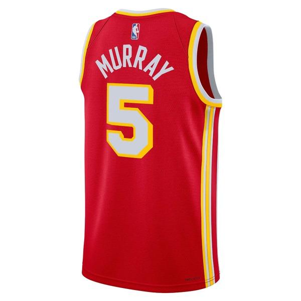 ナイキ ユニフォーム トップス メンズ Dejounte Murray Atlanta Hawks Nike Unisex Swingman Jersey  Icon Edition Red｜asty-shop2｜03