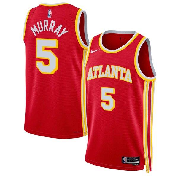 ナイキ ユニフォーム トップス メンズ Dejounte Murray Atlanta Hawks Nike Unisex Swingman Jersey  Icon Edition Red｜asty-shop2｜04