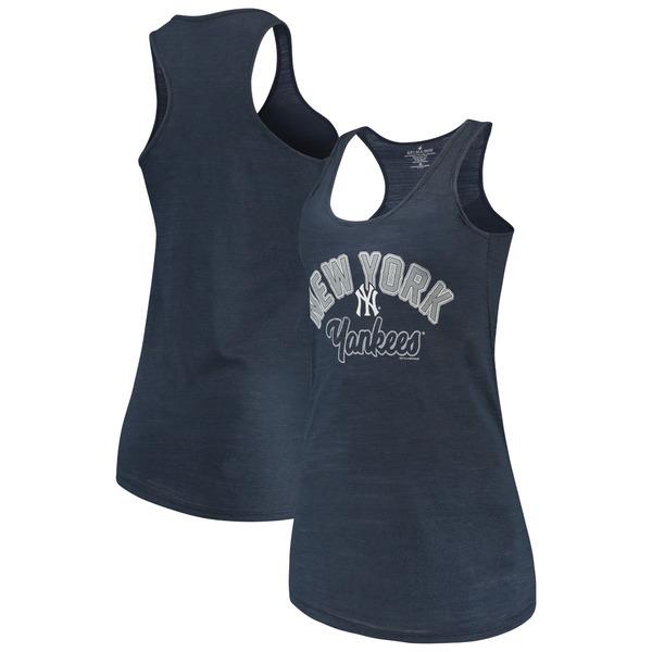 ソフト?アズ ア?グレープ Tシャツ トップス レディース New York Yankees Soft as a Grape Women's Multicount Racerback Tank Top Navy