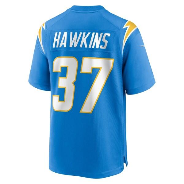 ナイキ ユニフォーム トップス メンズ Jaylinn Hawkins Los Angeles Chargers Nike  Game Jersey Powder Blue｜asty-shop2｜03