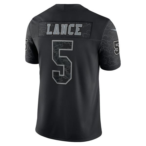 ナイキ ユニフォーム トップス メンズ Trey Lance San Francisco 49ers Nike RFLCTV Limited Jersey Black