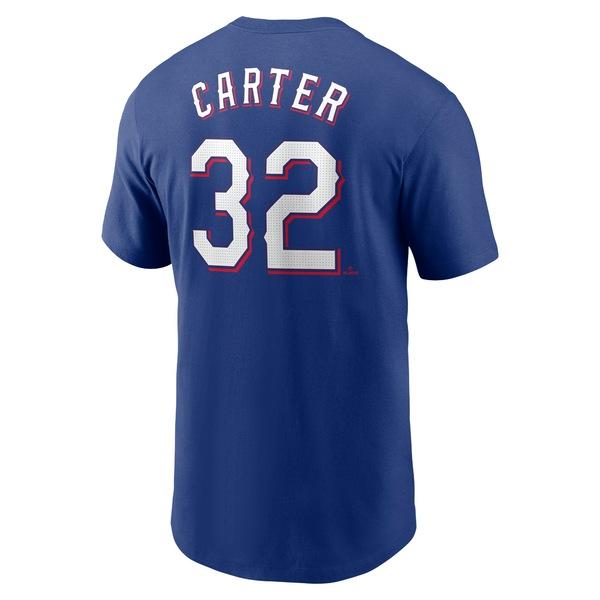 ナイキ Tシャツ メンズ Evan Carter Texas Rangers Nike Fuse Name & Number TShirt Royal｜asty-shop2｜02