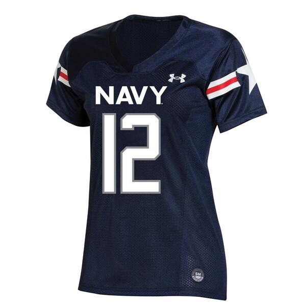 アンダーアーマー ユニフォーム トップス レディース #12 Navy Midshipmen Under Armour Women's Rivalry Replica Jersey Navy｜asty-shop2｜03