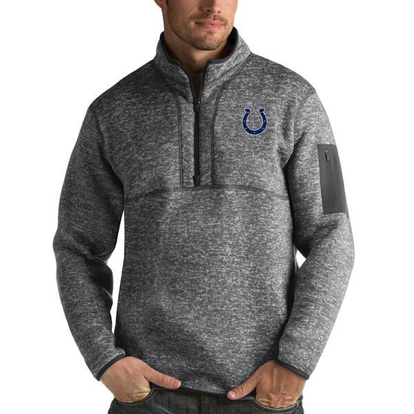 【超お買い得！】 アンティグア ジャケット＆ブルゾン アウター メンズ Indianapolis Colts Antigua Fortune QuarterZip Pullover Jacket Charcoal テーラード、ブレザー