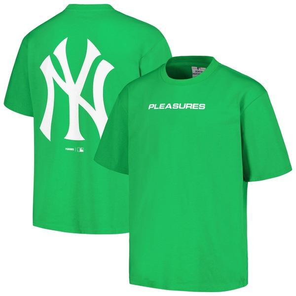 プレジャーズ Tシャツ トップス メンズ New York Yankees PLEASURES Ballpark TShirt Green｜asty-shop2｜04