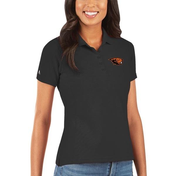アンティグア ポロシャツ トップス レディース Oregon State Beavers Antigua Women's Legacy Pique Polo Charcoal