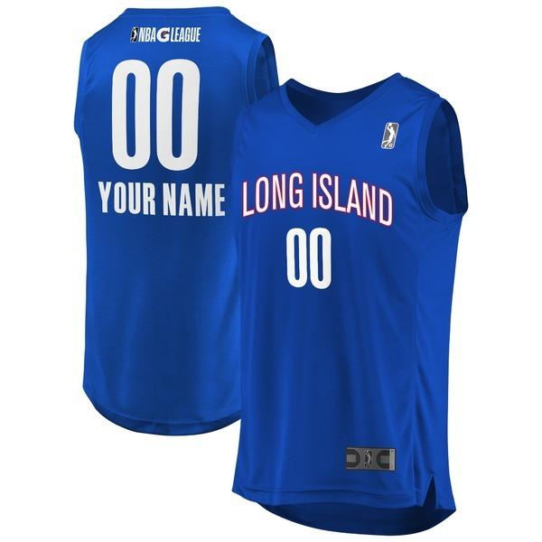 ファナティクス ユニフォーム トップス メンズ Long Island Nets Fanatics Branded 2019/20 Replica Custom Jersey Blue｜asty-shop2｜02