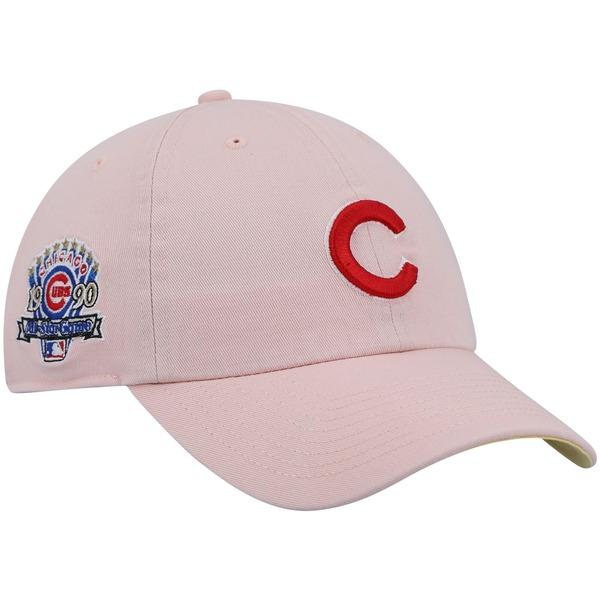フォーティーセブン 帽子 アクセサリー メンズ Chicago Cubs '47 1990 MLB AllStar Game Double Under Clean Up Adjustable Hat Pink
