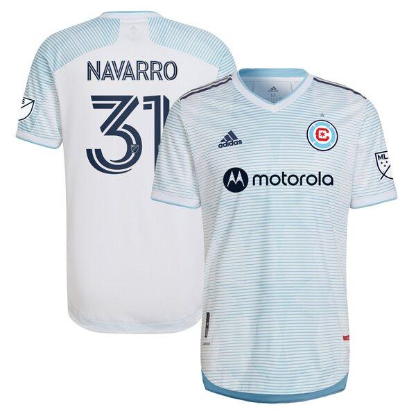 アディダス ユニフォーム トップス メンズ Jersey Miguel Navarro Jersey Chicago White Fire Adidas 22 Player Jersey White
