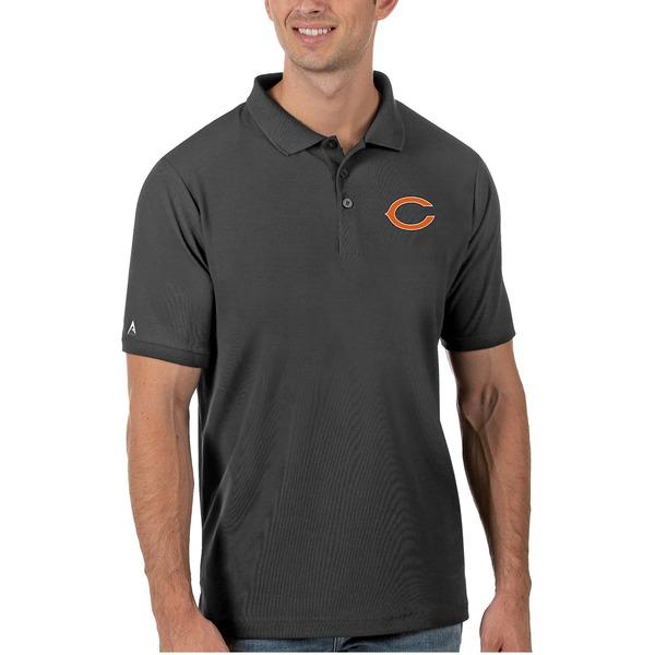 新しいエルメス Bears Chicago メンズ トップス ポロシャツ アンティグア Antigua Charcoal Polo Pique Legacy ポロシャツ