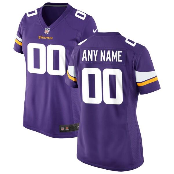 ナイキ ユニフォーム トップス レディース Minnesota Vikings Nike Women's Custom Game Jersey Purple｜asty-shop2｜02