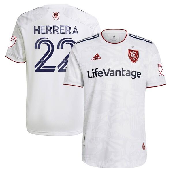 正規通販 Supporter S The 21 Adidas Lake Salt Real Herrera ron メンズ トップス ユニフォーム アディダス ユニフォーム メンズ アディダス Secondary White Jersey Player Authentic Kit 応援グッズ Www Janvier Labs Com