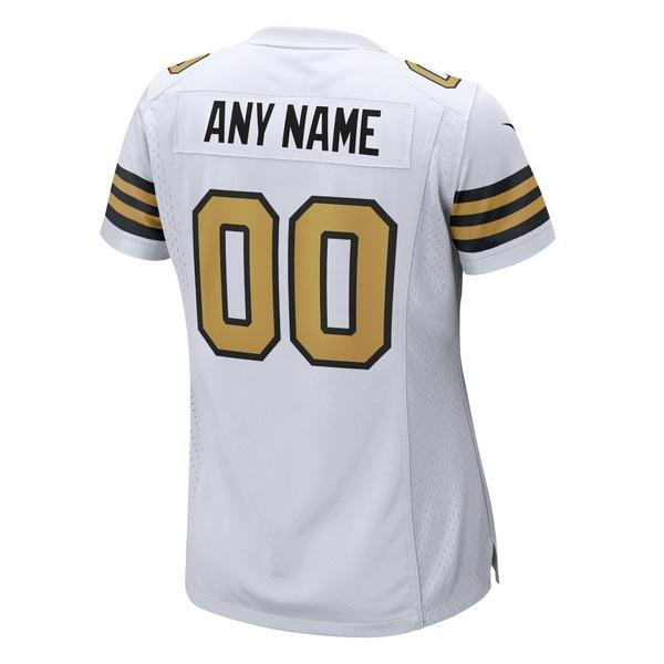 ナイキ ユニフォーム トップス レディース New Orleans Saints Nike Women's Alternate Custom Game Jersey White｜asty-shop2｜04