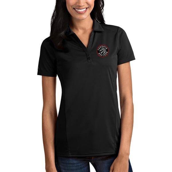 アンティグア ポロシャツ トップス レディース Toronto Raptors Antigua Women's Tribute Polo Black