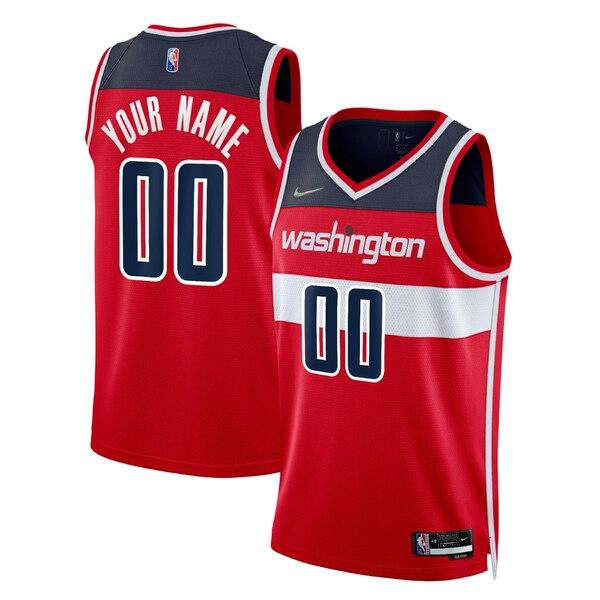 ナイキ ユニフォーム トップス メンズ Washington Wizards Nike 2021/22 Diamond Swingman Custom Jersey  Icon Edition Red｜asty-shop2｜04