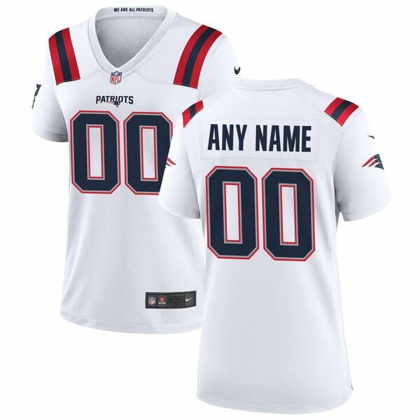 ナイキ ユニフォーム レディース Nike New England Patriots Women's Custom Game Jersey White｜asty-shop2｜04