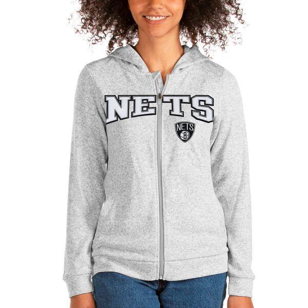人気 おすすめ アンティグア パーカー スウェットシャツ アウター レディース Brooklyn Nets Antigua Women S Team Absolute Fullzip Hoodie Heathered Gray 直販ストア Www Superavila Com