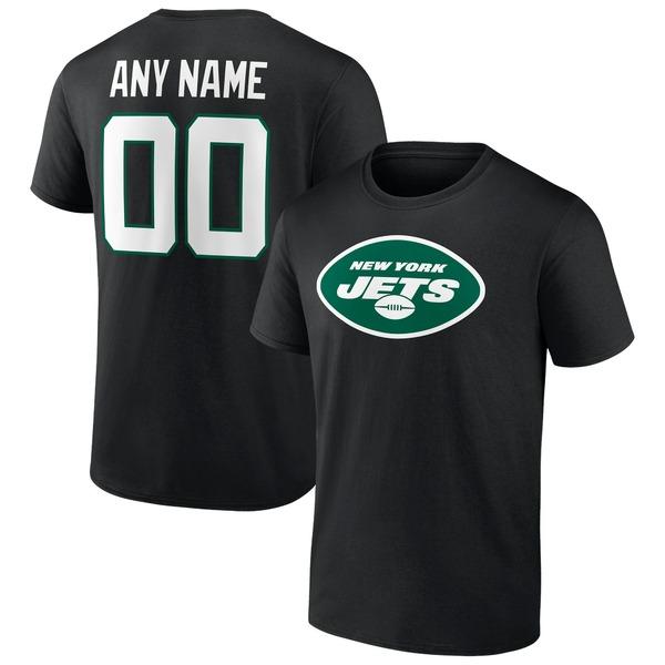 ファナティクス Tシャツ トップス メンズ New York Jets Fanatics Branded Team Authentic Personalized Name & Number TShirt Black｜asty-shop2｜02