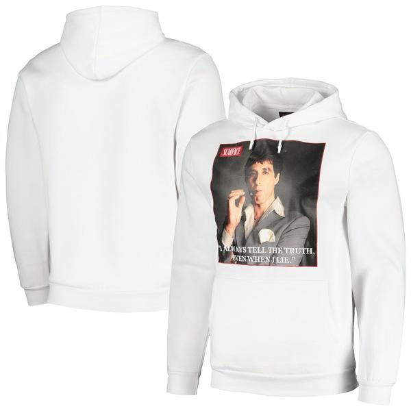 リーズン パーカー・スウェットシャツ メンズ Scarface Reason Unisex Truth Pullover Hoodie White｜asty-shop2｜03