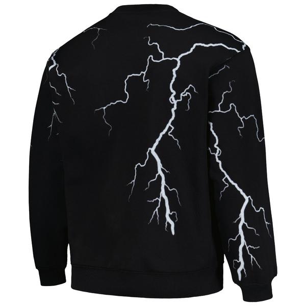 翌日発送可能 プレジャーズ パーカー・スウェットシャツ アウター メンズ New York Yankees PLEASURES Lightning Crewneck Pullover Sweatshirt Black