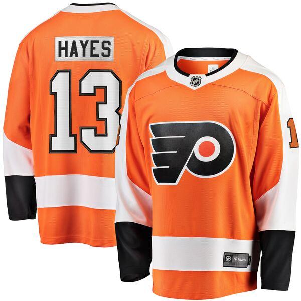 【正規逆輸入品】 Fanatics Flyers Philadelphia Hayes Kevin メンズ トップス ユニフォーム ファナティクス Branded Orange Jersey Player Breakaway Premier Home レプリカユニフォーム