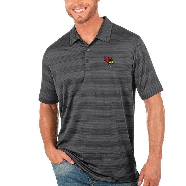種類豊富な品揃え アンティグア ポロシャツ トップス メンズ Illinois State Redbirds Antigua Compass Polo Charcoal ポロシャツ サイズ L