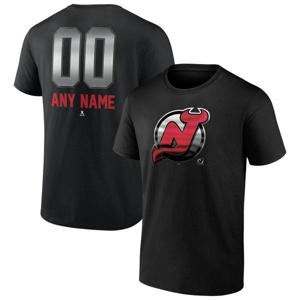 ファナティクス Tシャツ トップス メンズ New Jersey Devils Fanatics Branded Personalized Midnight Mascot Logo TShirt Black｜asty-shop2｜02