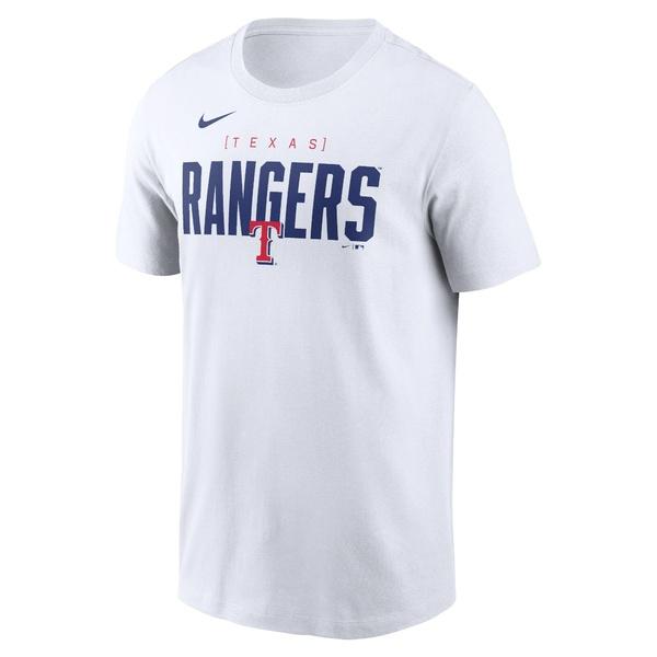 ナイキ Tシャツ メンズ Texas Rangers Nike Home Team Bracket Stack TShirt White｜asty-shop2｜02