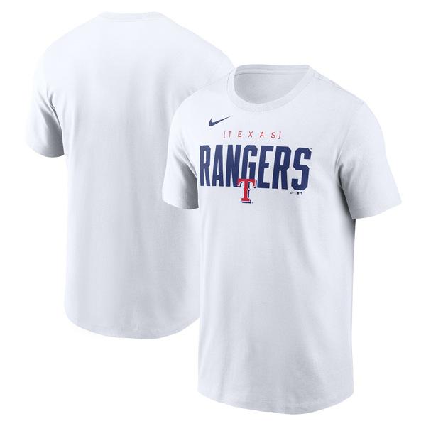 ナイキ Tシャツ メンズ Texas Rangers Nike Home Team Bracket Stack TShirt White｜asty-shop2｜04