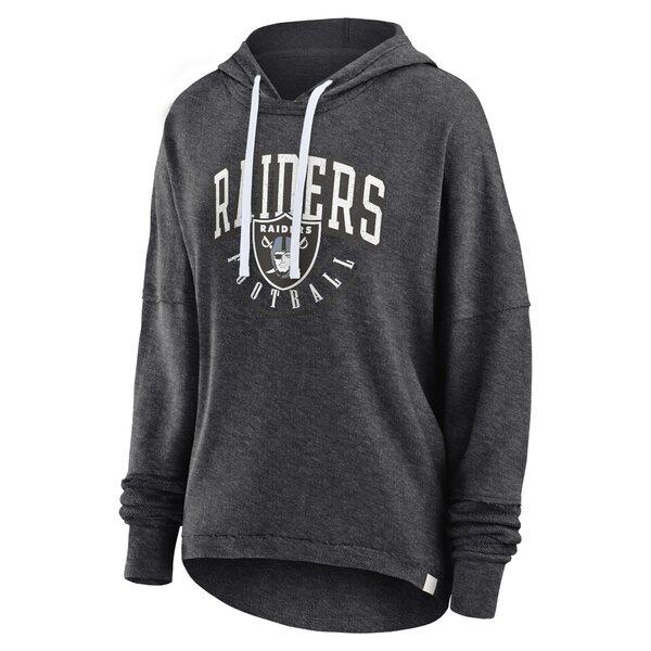 ファナティクス パーカー・スウェットシャツ アウター レディース Las Vegas Raiders Fanatics Branded Women's Lounge Helmet Arch Pullover Hoodie Charcoal｜asty-shop2｜02