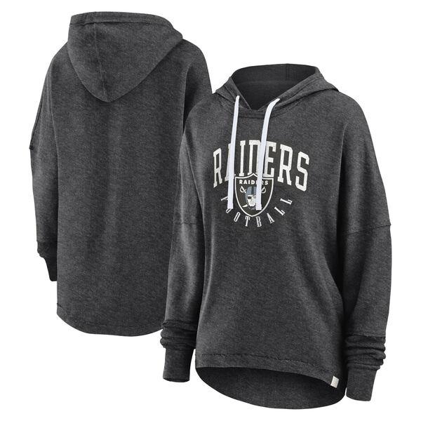 ファナティクス パーカー・スウェットシャツ アウター レディース Las Vegas Raiders Fanatics Branded Women's Lounge Helmet Arch Pullover Hoodie Charcoal｜asty-shop2｜04