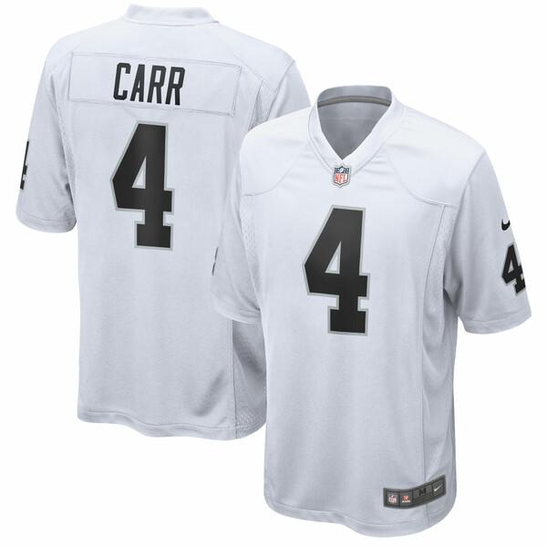 上品な ナイキ ユニフォーム White Jersey Game Nike Raiders Vegas Las Carr Derek メンズ トップス レプリカユニフォーム