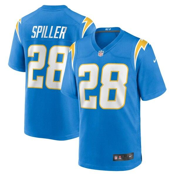 ナイキ ユニフォーム トップス メンズ Isaiah Spiller Los Angeles Chargers Nike Game Jersey Powder Blue