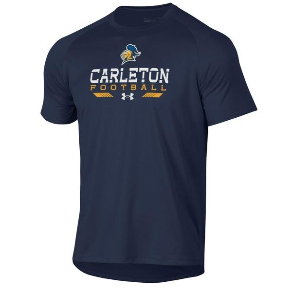 アンダーアーマー Tシャツ メンズ Carleton Knights Under Armour Football Tech TShirt Navy｜asty-shop2｜02