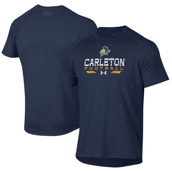 アンダーアーマー Tシャツ メンズ Carleton Knights Under Armour Football Tech TShirt Navy｜asty-shop2｜04