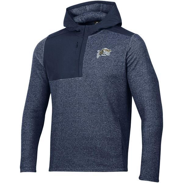 アンダーアーマー ジャケット＆ブルゾン アウター メンズ Navy Midshipmen Under Armour Survivor Fleece Hoodie QuarterZip Jacket Navy｜asty-shop2｜02