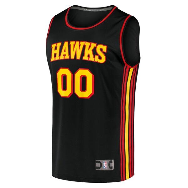 ファナティクス ユニフォーム トップス メンズ Atlanta Hawks Fanatics Branded Fast Break Replica Custom Jersey Black Statement Edition｜asty-shop2｜03