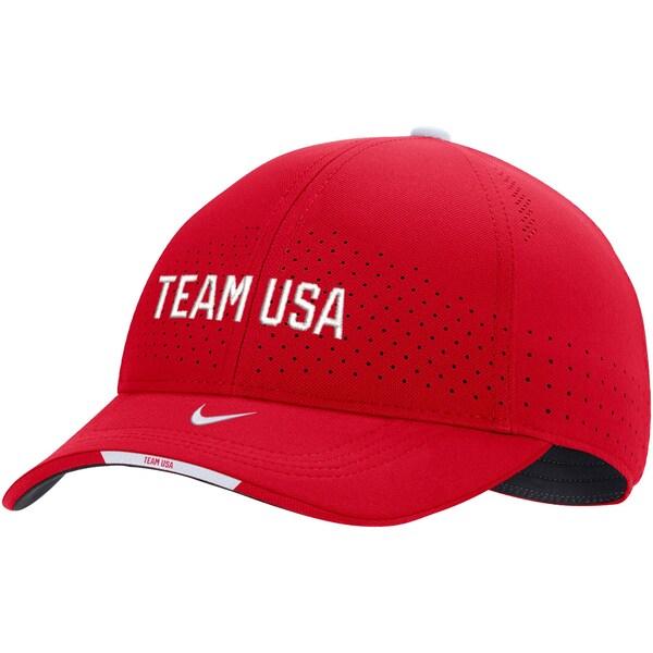 ナイキ 帽子 メンズ Team USA Nike Sideline Classic99 Swoosh Flex Hat Red｜asty-shop2｜03