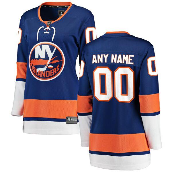 ファナティクス ユニフォーム トップス レディース New York Islanders Fanatics Branded Women's Home Breakaway Custom Jersey Blue