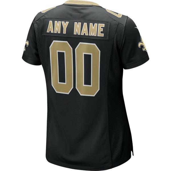 ナイキ ユニフォーム トップス レディース New Orleans Saints Nike Women's Custom Game Jersey Black｜asty-shop2｜04