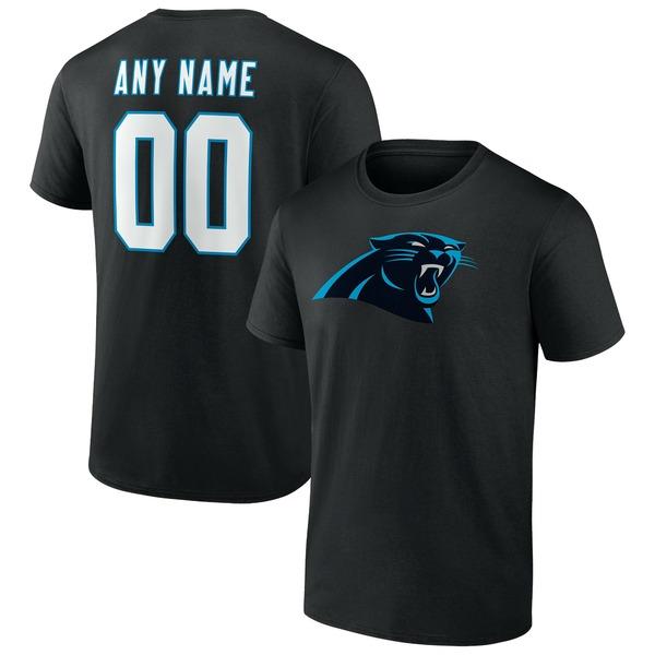 ファナティクス Tシャツ トップス メンズ Carolina Panthers Fanatics Branded Team Authentic Personalized Name & Number TShirt Black｜asty-shop2｜02