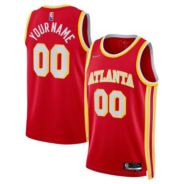 ナイキ ユニフォーム トップス メンズ Atlanta Hawks Nike 2021/22 Diamond Swingman Custom Jersey  Icon Edition Red｜asty-shop2｜04