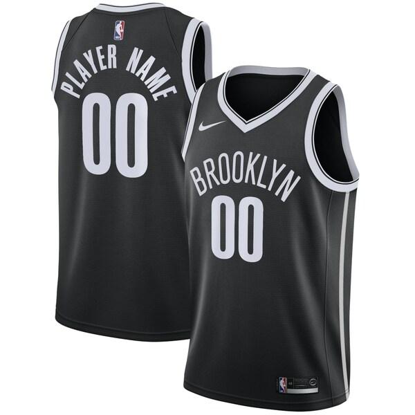 ナイキ ユニフォーム トップス メンズ Brooklyn Nets Nike Swingman Custom Jersey Black Icon Edition｜asty-shop2｜04