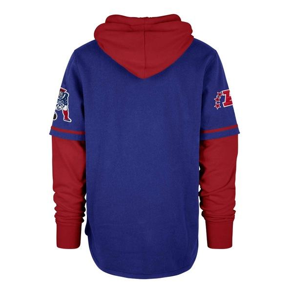 ショッピング大セール フォーティーセブン パーカー・スウェットシャツ アウター メンズ New England Patriots ´47 Shortstop Pullover Hoodie Royal