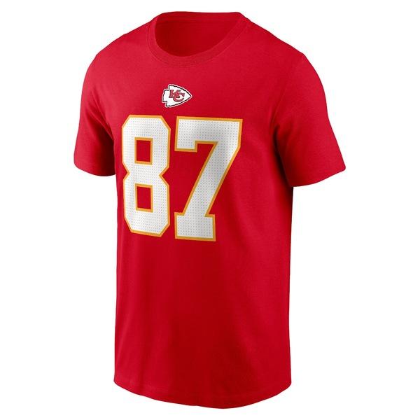 ナイキ Tシャツ トップス メンズ Travis Kelce Kansas City Chiefs Nike Player Name & Number TShirt Red｜asty-shop2｜02